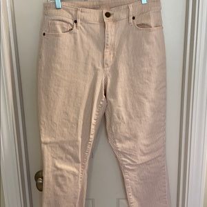 Denim stripe ankle pants from The Loft (size 8)